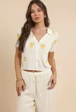 SADIE AND SAGE CITRON KNIT SHIRT