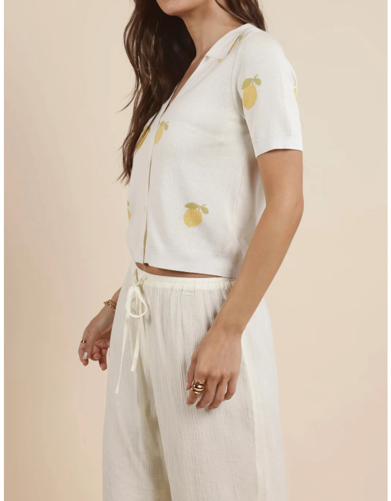 SADIE AND SAGE CITRON KNIT SHIRT