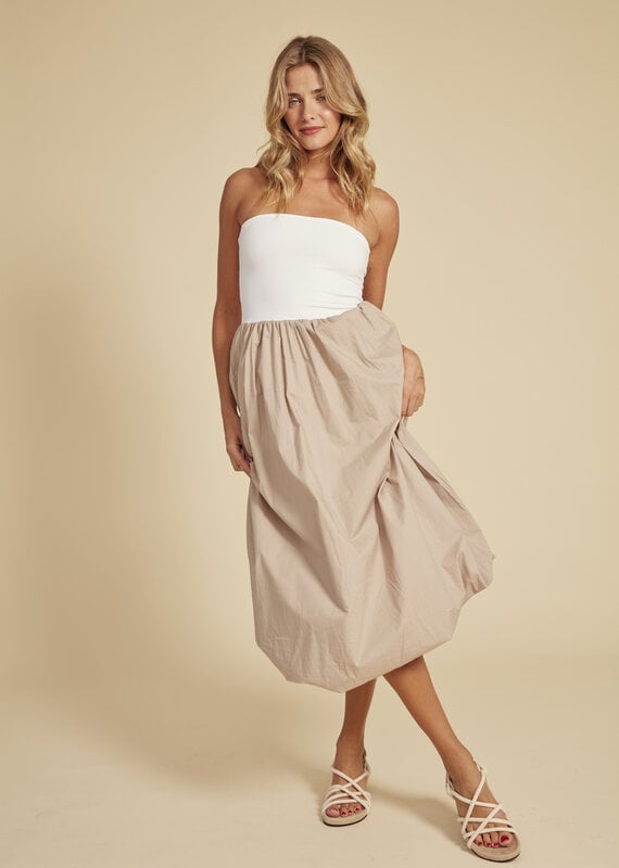 RD STYLE MABELLE STRAPLESS BALLOON DRESS