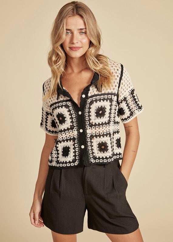 RD STYLE LASA CROCHET SHIRT