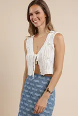SAGE THE LABEL BETH TIE FRONT SWEATER VEST