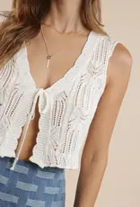 SAGE THE LABEL BETH TIE FRONT SWEATER VEST