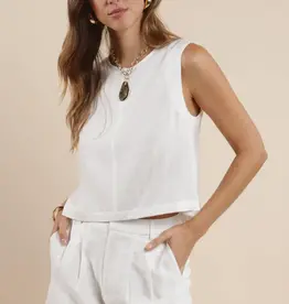 SAGE THE LABEL COASTAL CALM LINEN TANK