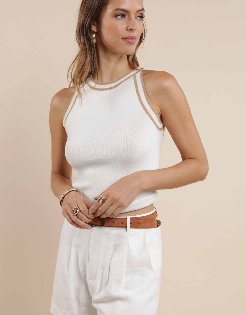 SAGE THE LABEL INEZ CONTRAST SWEATER TANK