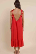 SADIE AND SAGE SUGARLOAF TIE STRAP MIDI DRESS