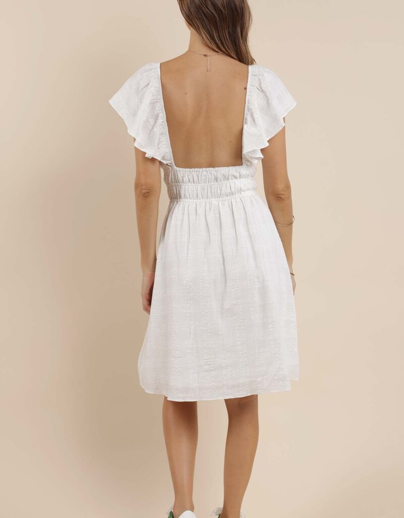 SAGE THE LABEL SALT AIR GAUZE MINI DRESS