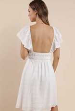 SAGE THE LABEL SALT AIR GAUZE MINI DRESS