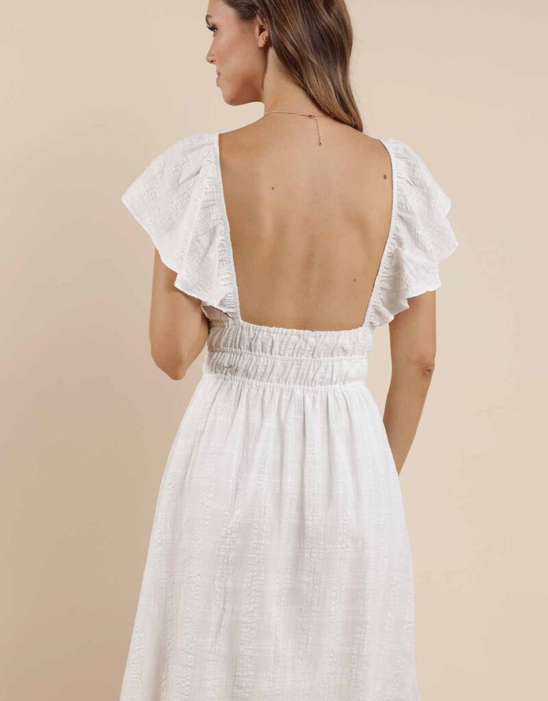 SAGE THE LABEL SALT AIR GAUZE MINI DRESS