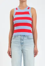 DAZE FLIRTY STRIPE SWEATER TANK