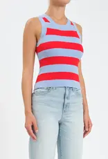 DAZE FLIRTY STRIPE SWEATER TANK