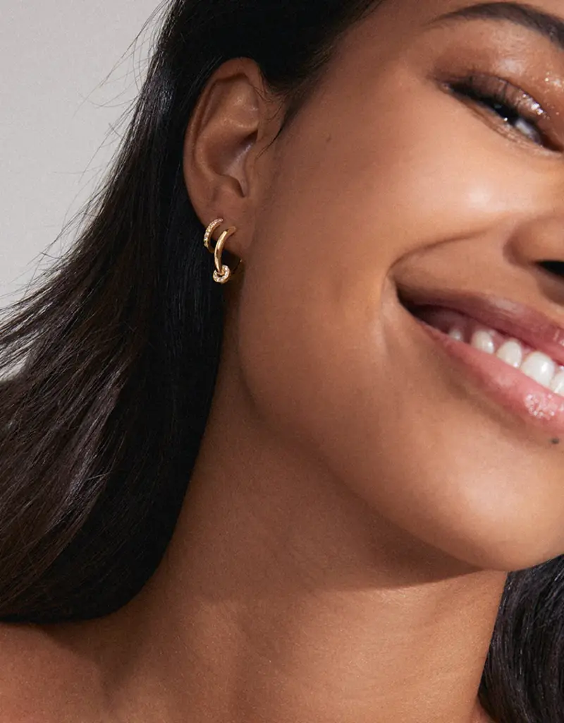 PILGRIM SCOTTIE 2-IN-1 EARRING SET