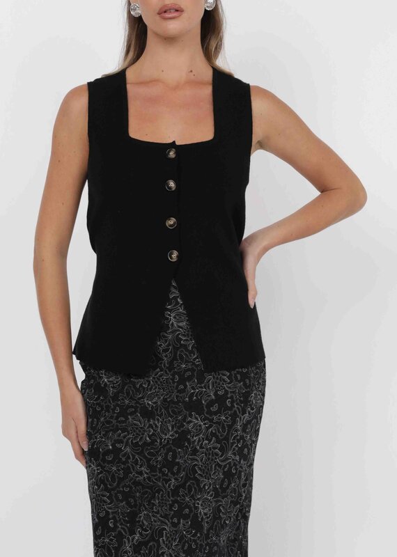 SAGE THE LABEL MYRA BUTTON FRONT VEST