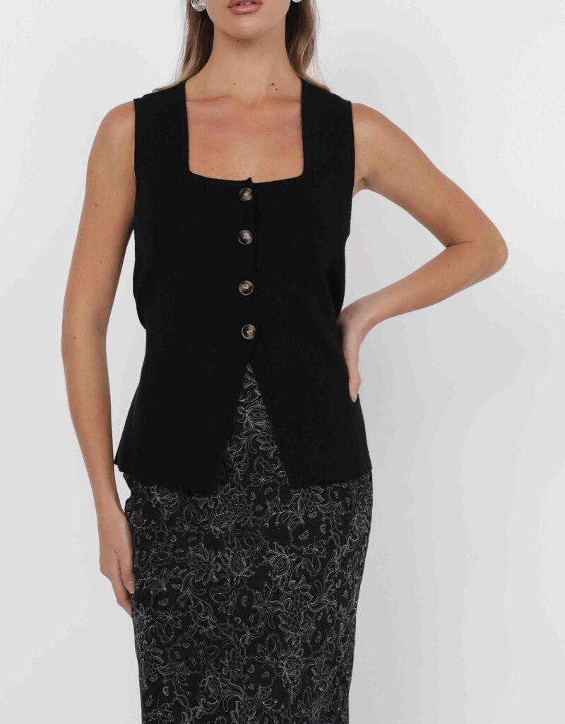 SAGE THE LABEL MYRA BUTTON FRONT VEST