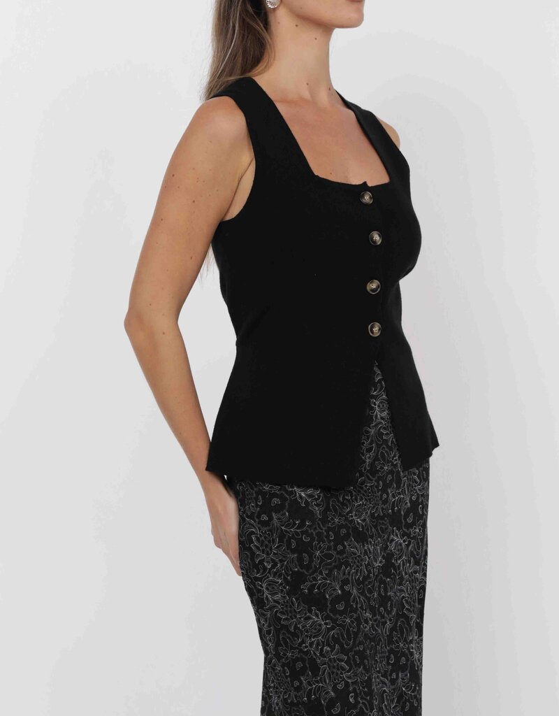 SAGE THE LABEL MYRA BUTTON FRONT VEST