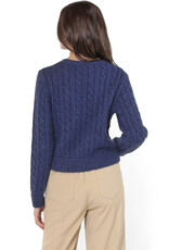 SADIE AND SAGE LULU EMBROIDERED DAISY SWEATER