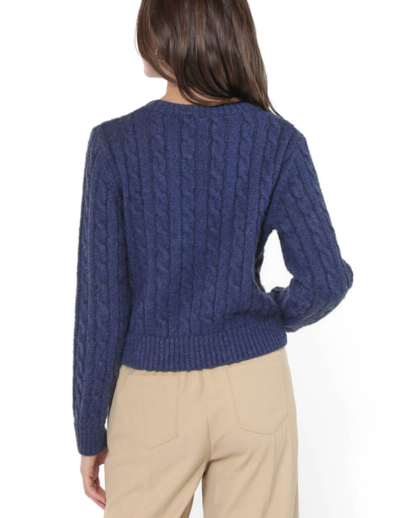SADIE AND SAGE LULU EMBROIDERED DAISY SWEATER