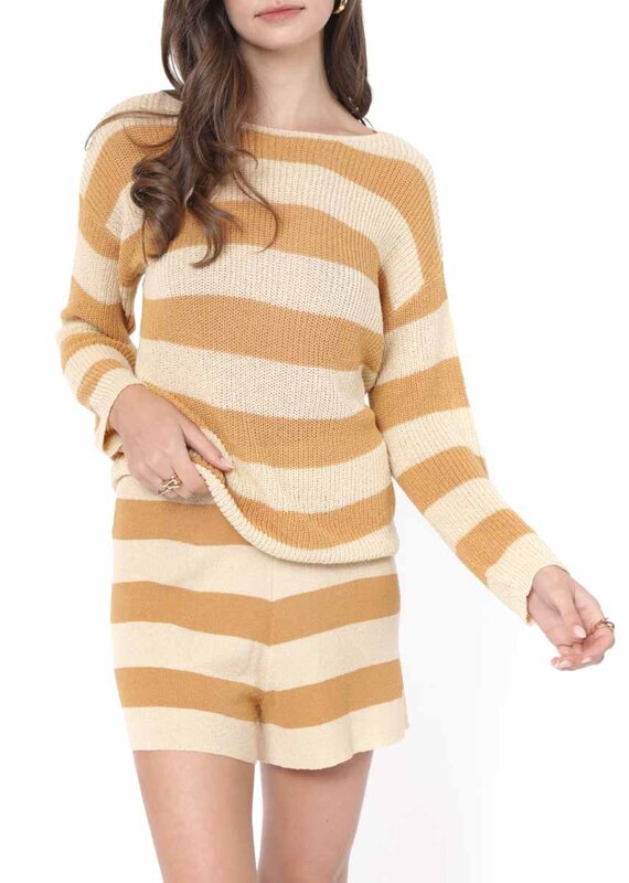 SADIE AND SAGE SERENA STRIPED SWEATER