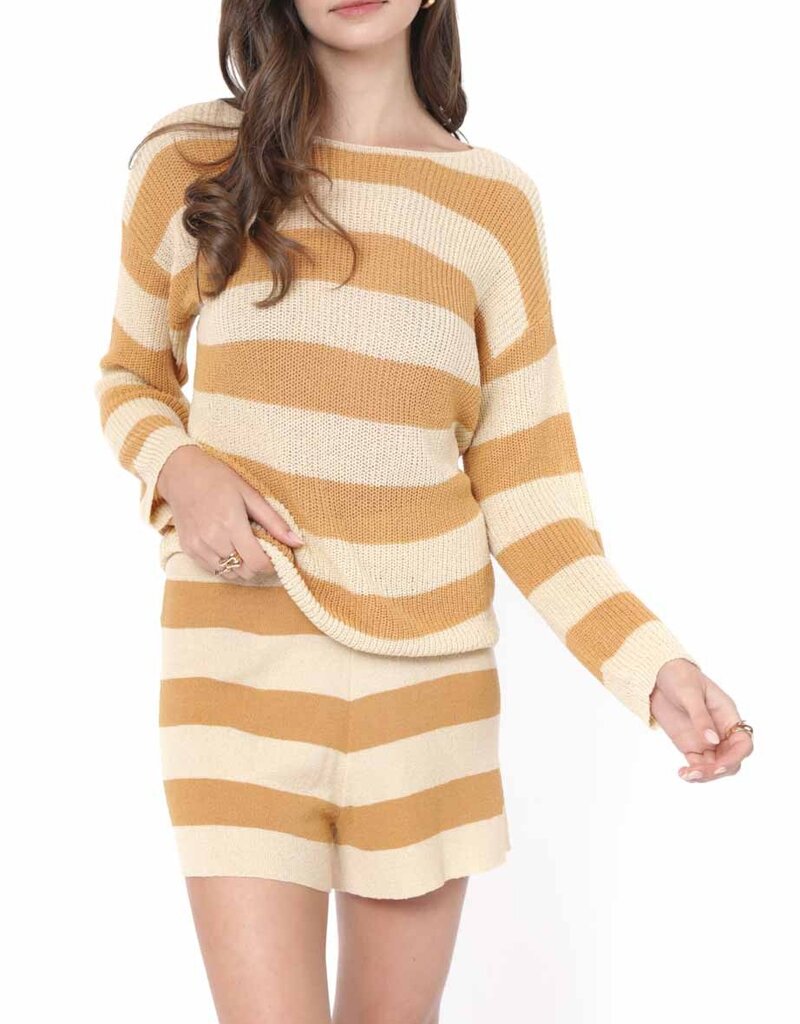 SADIE AND SAGE SERENA STRIPED SWEATER