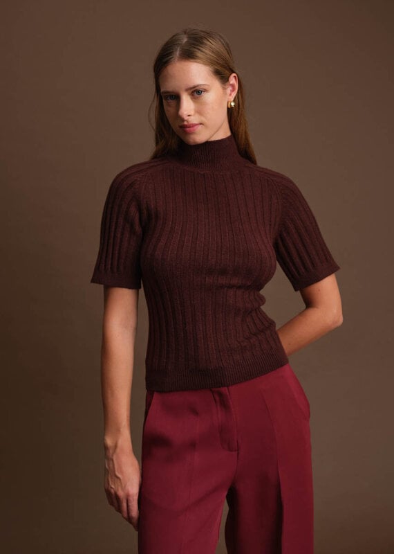 DELUC OLIVER TURTLENECK KNIT TOP