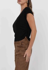 SAGE THE LABEL JORDAN RUCHED SWEATER TANK