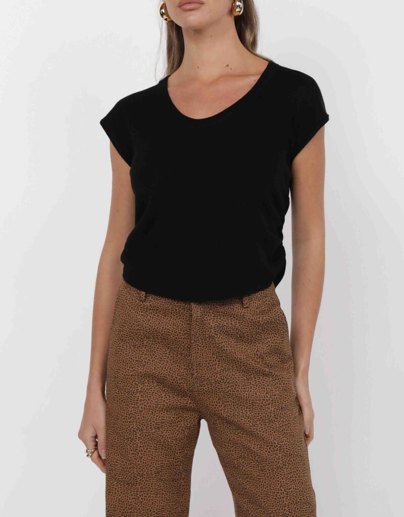 SAGE THE LABEL JORDAN RUCHED SWEATER TANK
