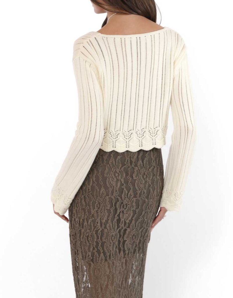 SAGE THE LABEL CHAMOMILE TIE CARDI