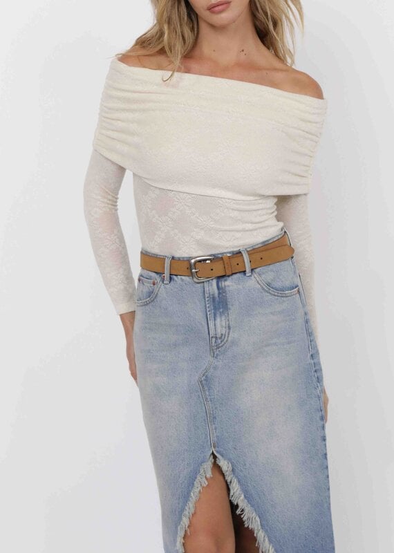 SAGE THE LABEL ROADHOUSE OFF THE SHOULDER TOP