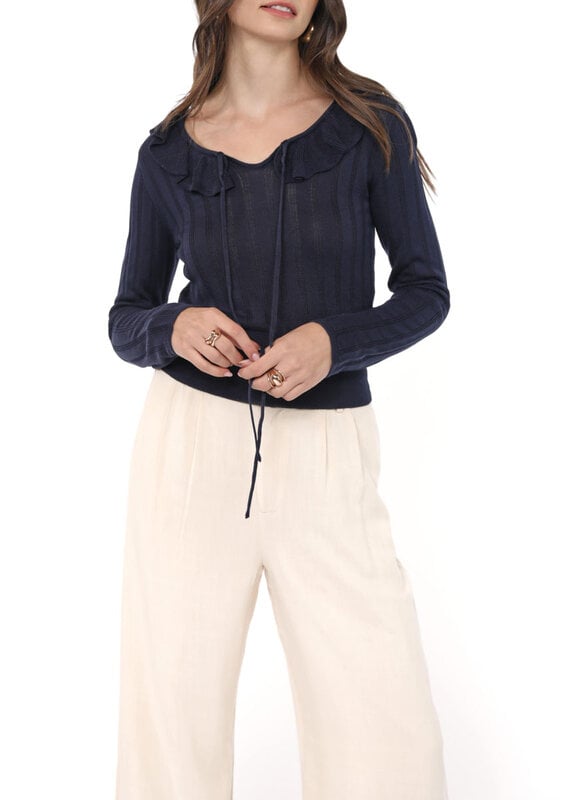 SADIE AND SAGE MAGGIE RUFFLE COLLAR SWEATER