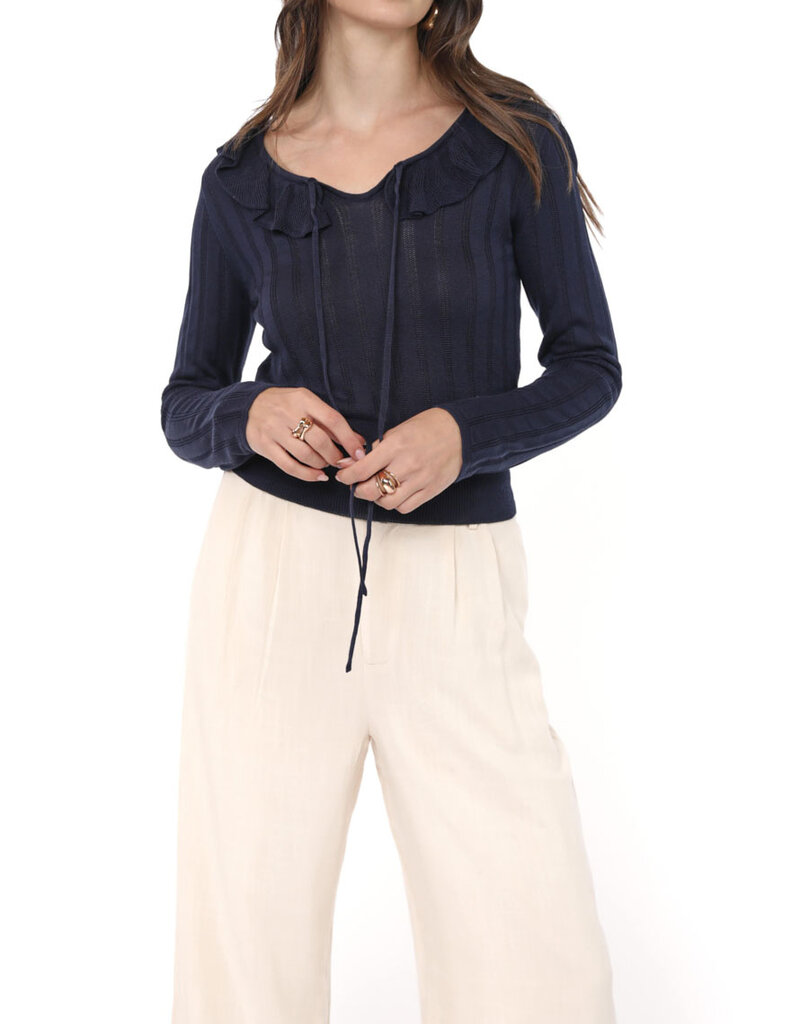 SADIE AND SAGE MAGGIE RUFFLE COLLAR SWEATER