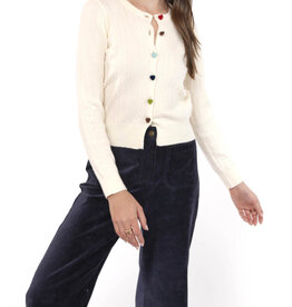 SADIE AND SAGE MOCHI HEART BUTTON CARDI