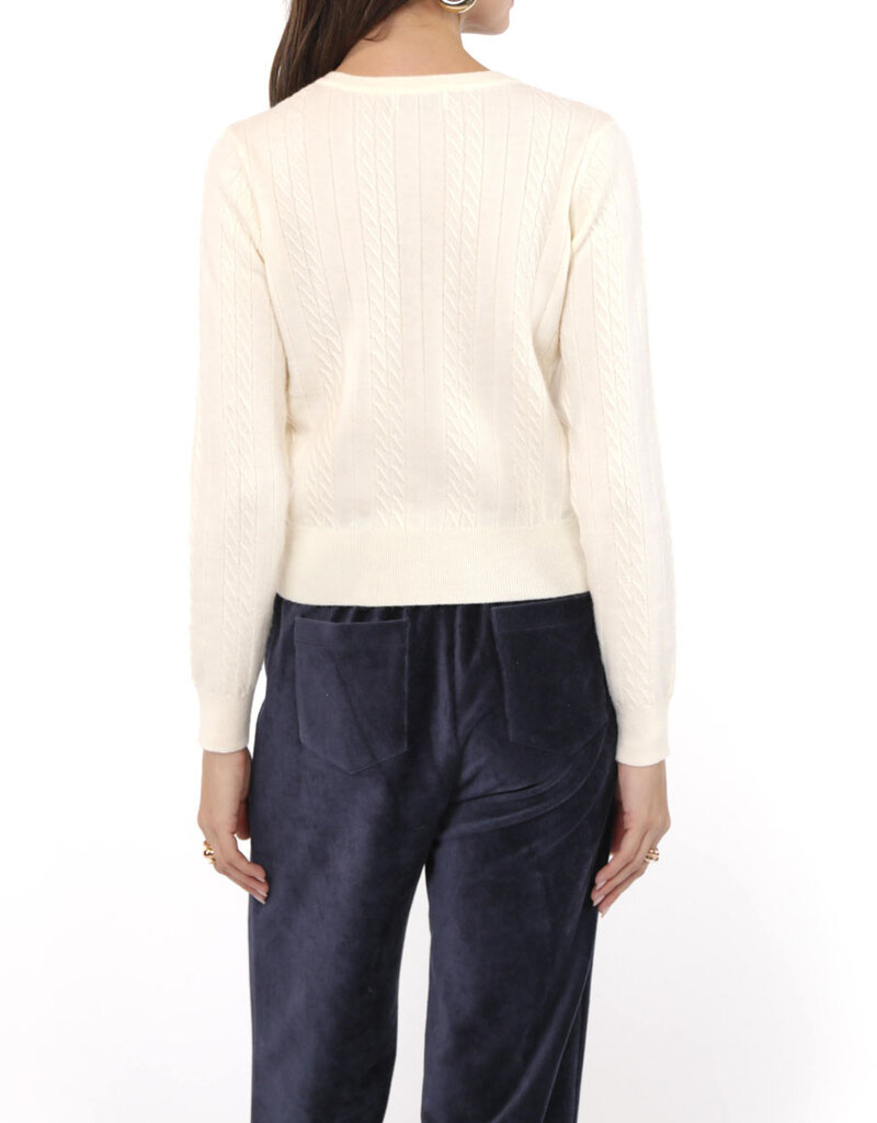 SADIE AND SAGE MOCHI HEART BUTTON CARDI