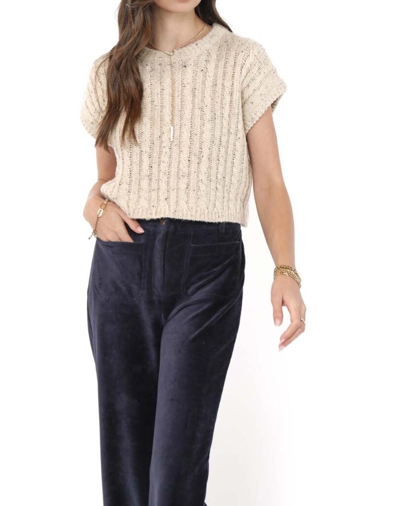 SADIE AND SAGE EFFORTLESS CABLE KNIT TANK