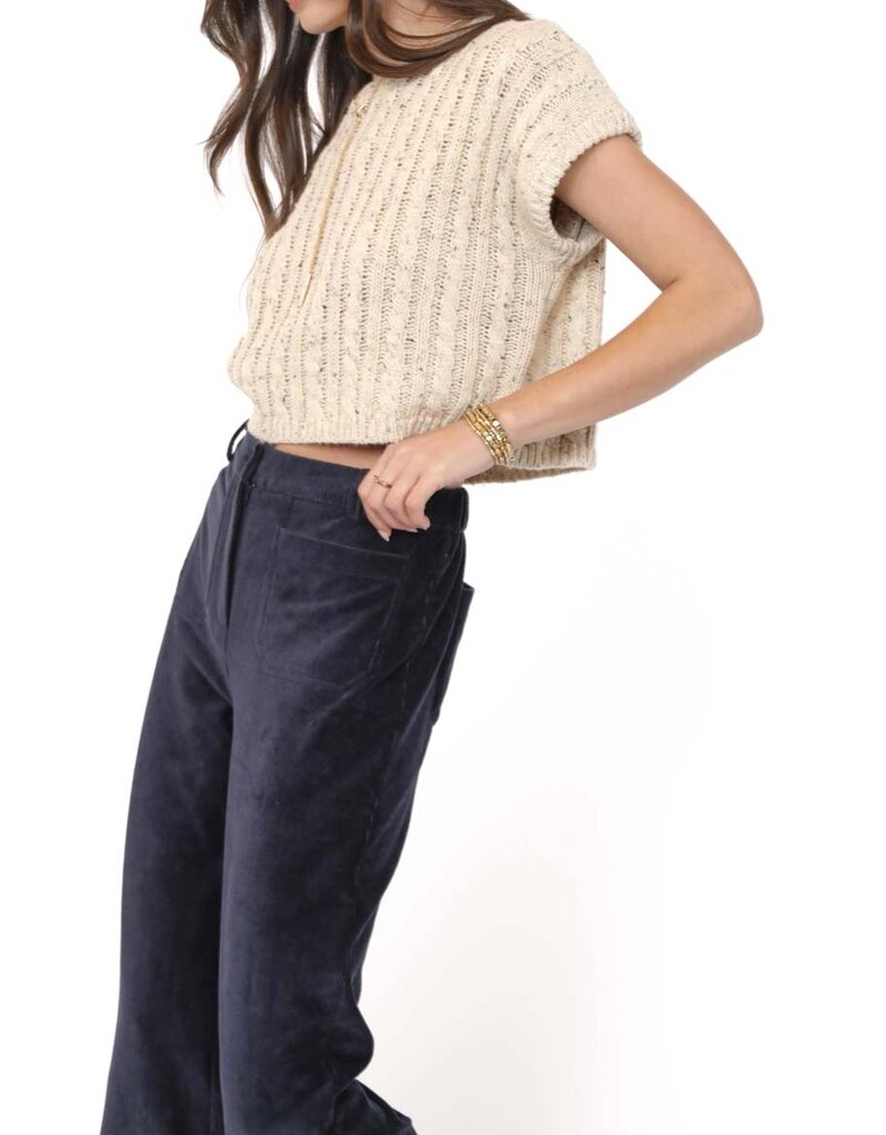SADIE AND SAGE EFFORTLESS CABLE KNIT TANK