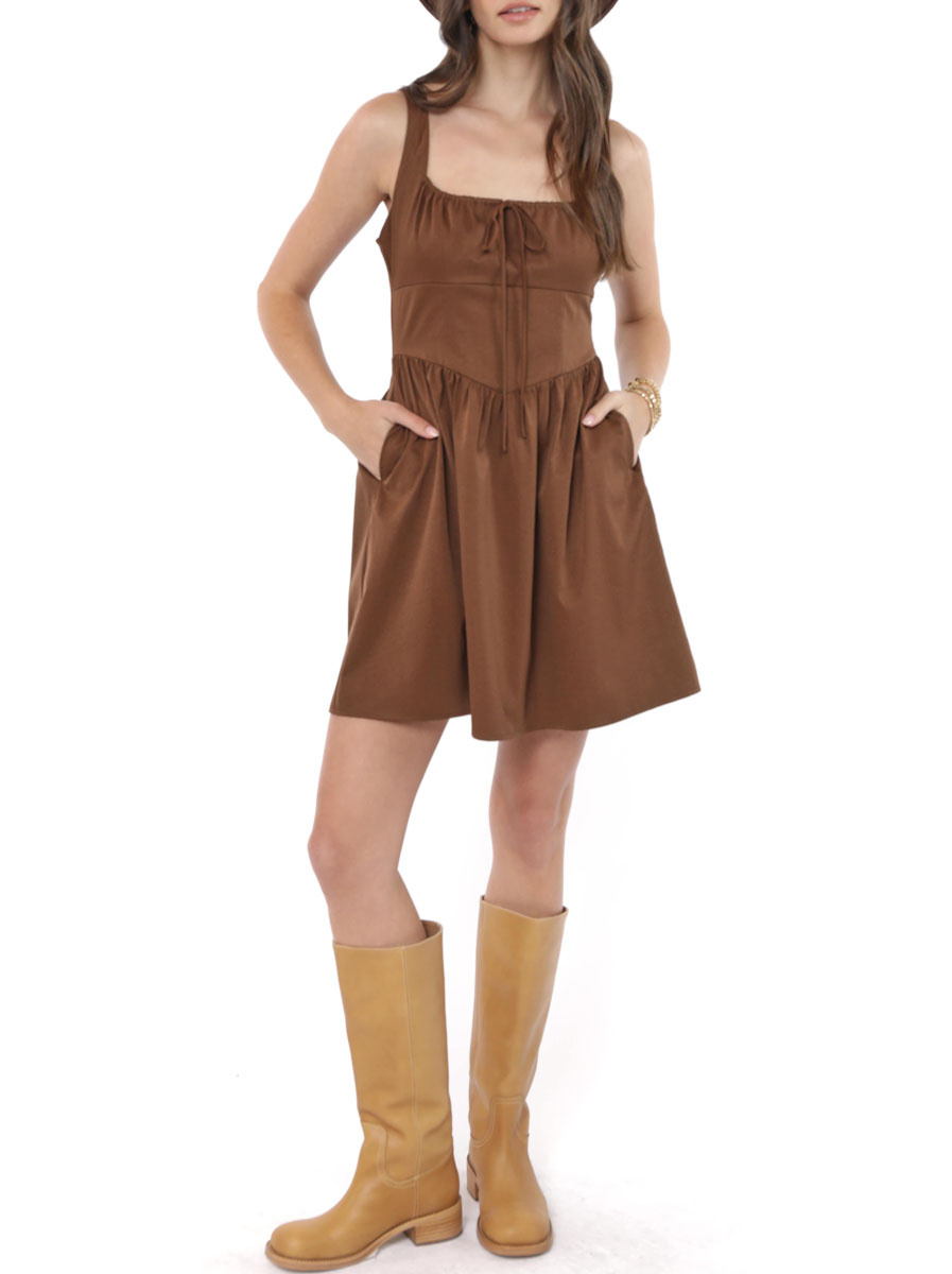 BROOKLYN MILKMAID MINI DRESS - Isla Clothing