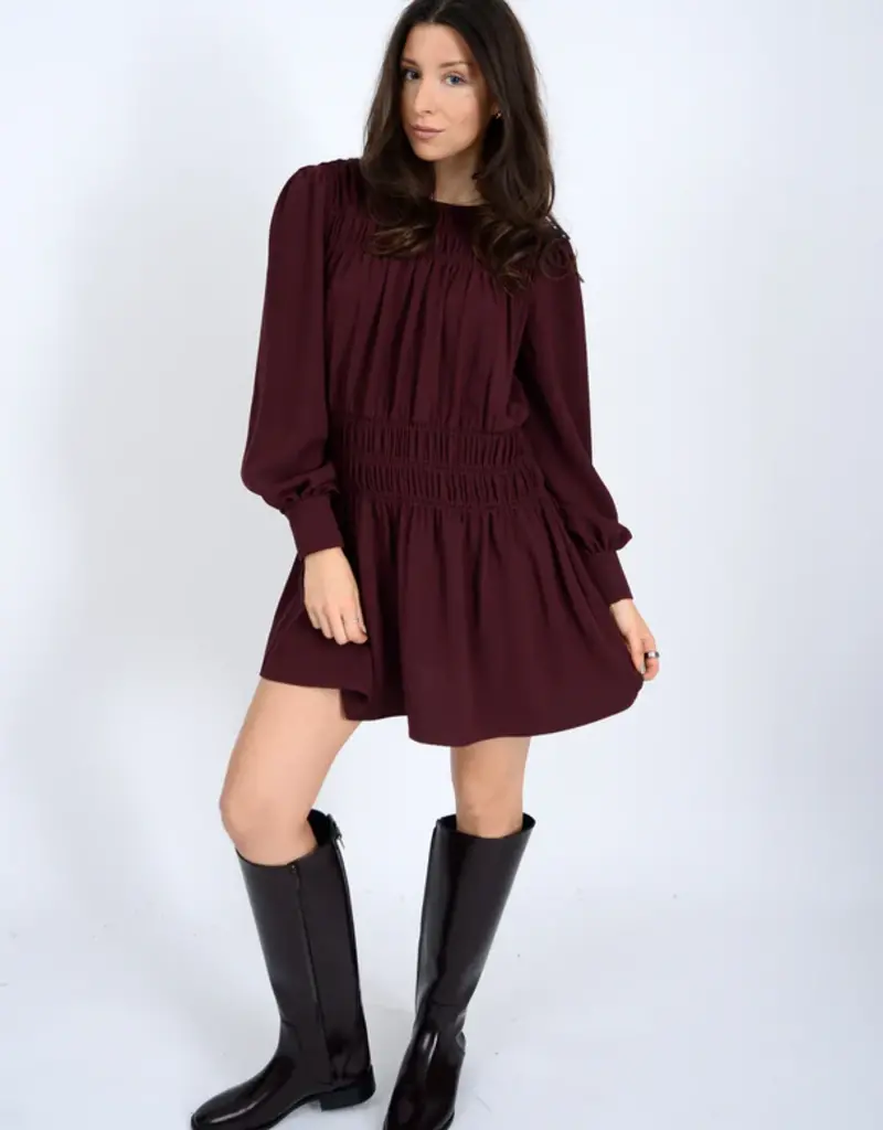 RD STYLE LORENCE SHIRRED MINI DRESS