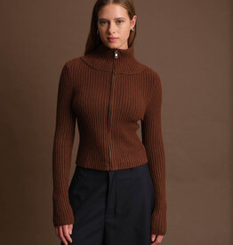 DELUC MATT ZIP-UP CARDIGAN