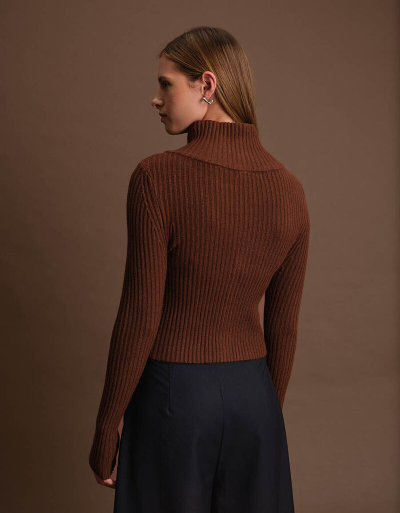DELUC MATT ZIP-UP CARDIGAN