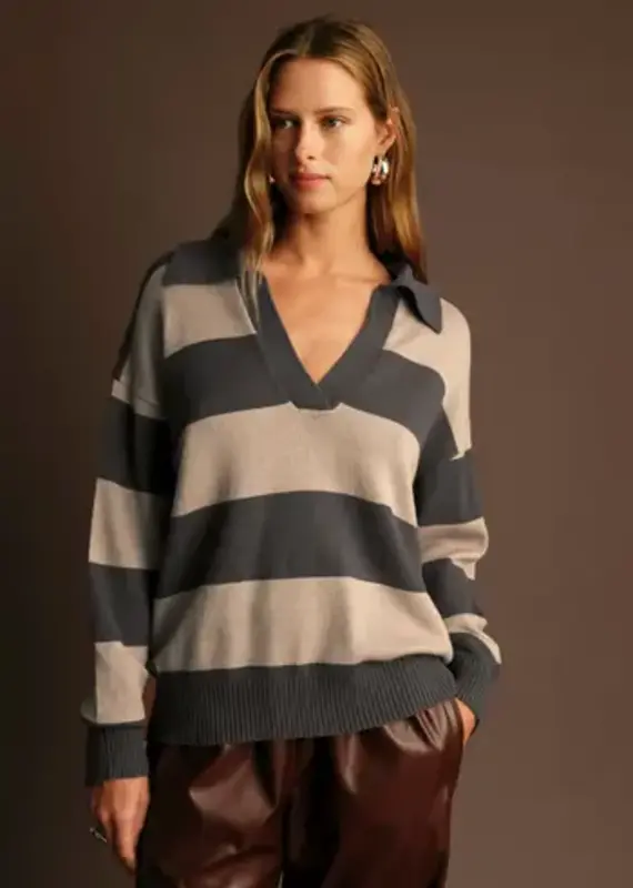 DELUC NICK POLO SWEATER