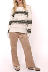 SADIE AND SAGE LOOSEN UP STRIPED SWEATER