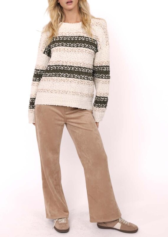 SADIE AND SAGE LOOSEN UP STRIPED SWEATER
