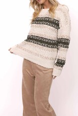 SADIE AND SAGE LOOSEN UP STRIPED SWEATER