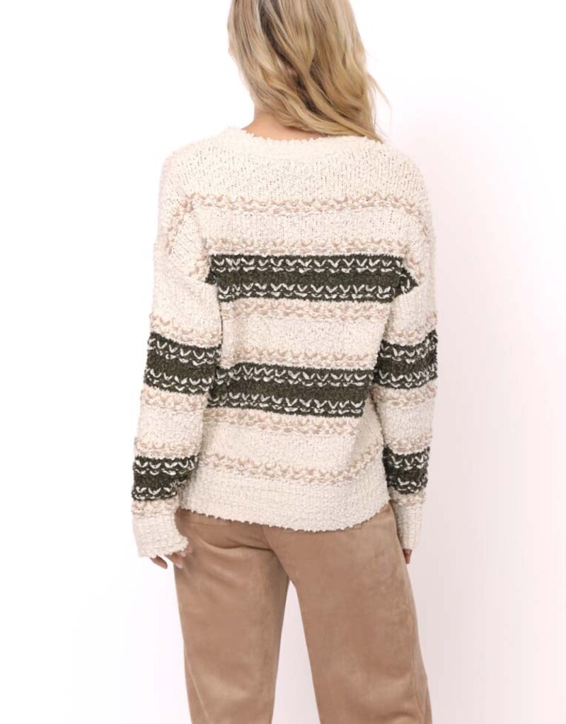 SADIE AND SAGE LOOSEN UP STRIPED SWEATER