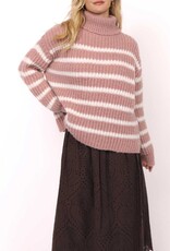 SADIE AND SAGE AKI STRIPED TURTLENECK