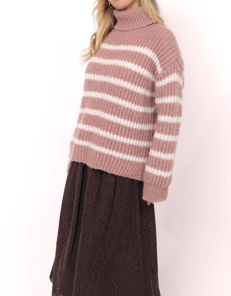 SADIE AND SAGE AKI STRIPED TURTLENECK