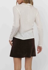 SAGE THE LABEL HIDEAWAY RUFFLE LACE KNIT TOP