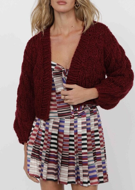 SAGE THE LABEL THIS & THAT CHUNKY CARDI