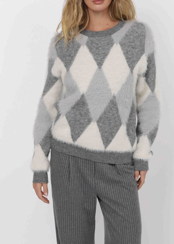 SAGE THE LABEL ASTORIA ARGYLE PULLOVER