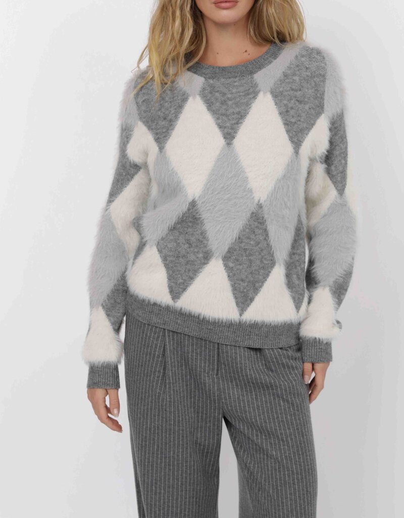 SAGE THE LABEL ASTORIA ARGYLE PULLOVER