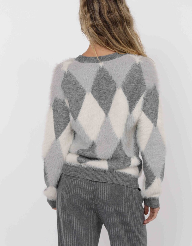 SAGE THE LABEL ASTORIA ARGYLE PULLOVER