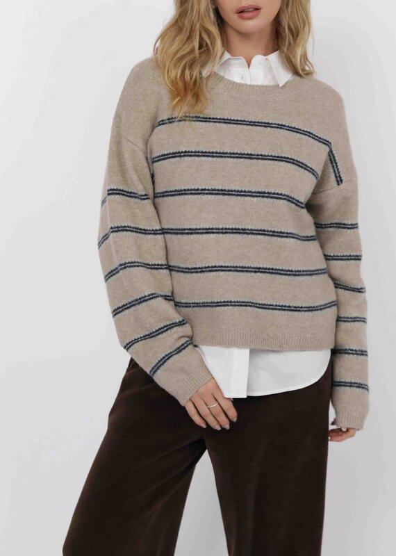 SAGE THE LABEL HUDSON STRIPE SWEATER